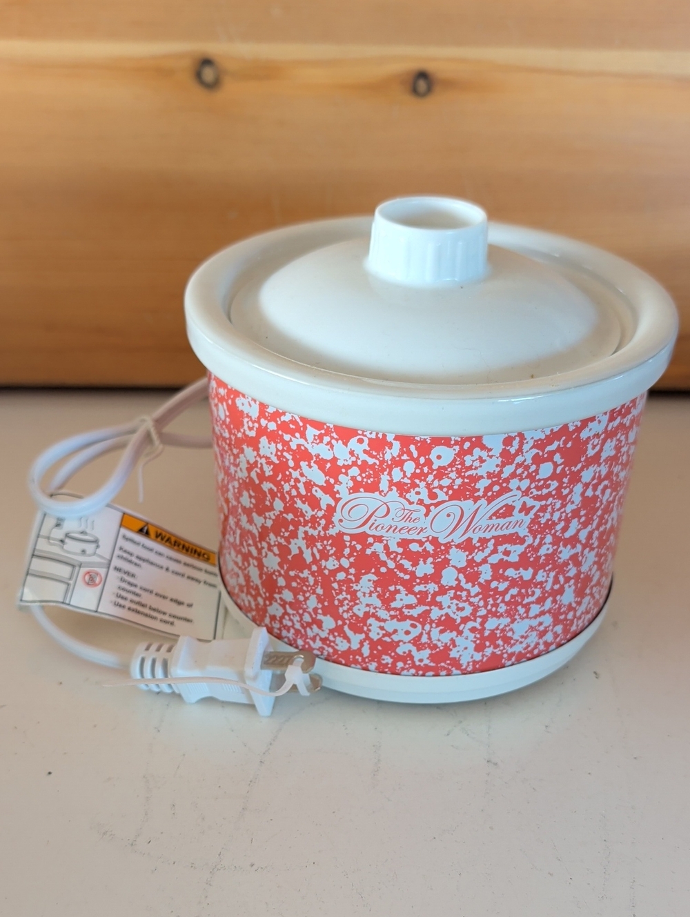 The Pioneer Woman, White Speckle Electric Mini Slow Cooker & Dip Warmer.🌟
